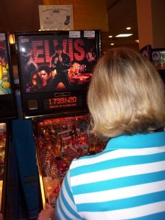 Texas Pinball Festival 2004 - Cheryl Playing Elvis